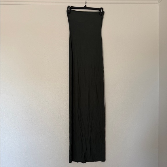 NWT SKIMS soft lounge ribbed tube dress deep sea xs strapless - Picture 3 of 4